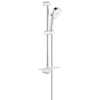 GROHE New Tempesta Cosmopolitan 100 Glijstangset - 60cm - ronde handdouche - 3 straalsoorten - gladde doucheslang - met zeepschaal - chroom/wit SW108132