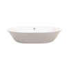 Crosswater Navarre opbouw waskom rond 59x42x14cm met overloop gat porselein wit SW487169