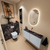 MONDIAZ TURE-DLUX 100cm toiletmeubel Clay. EDEN wastafel Lava positie midden. Zonder kraangat. SW1103730