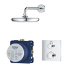 GROHE Grohtherm Perfect Regendoucheset - hoofdddouche 21cm - 1 functies - rechthoekig afbouwdeel - chroom SW236923
