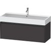 Duravit Ketho 2 wastafelonderbouwkast met 1 lade voor enkele wastafel 118.4x46x44cm met greep antraciet grafiet supermat SW772971