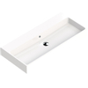 Thebalux Type Quadro wastafel 102x46x12cm zonder kraangat met wasbak rechthoek keramiek wit mat SW766470