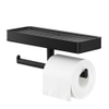 Tiger Carv Toiletrolhouder - dubbel - met planchet - zwart SW771744