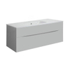 Crosswater Glide II Badmeubelset - 100x45x52cm - 2 lades - greeploos - wastafel ice white - storm grey SW876998