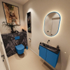 MONDIAZ TURE-DLUX 60cm toiletmeubel Jeans. EDEN wastafel Lava positie links. Zonder kraangat. SW1103845