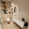 MONDIAZ TURE-DLUX 120cm toiletmeubel Talc. EDEN wastafel Frappe positie links. Zonder kraangat. SW1102606