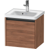 Duravit Ketho 2 wastafelonderbouwkast met 1 lade 48.4x37.5x44cm met greep antraciet noten mat SW773094