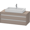 Duravit Ketho Wastafelonderkast 120x55.1x49.6cm Standaard greep met softclose spaanplaat Basalt Mat 0300728