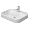 Duravit HappyD 2 wastafel m. overloop m. 1 kraangat 65x50cm wit SW54260