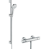 Hansgrohe Croma Select S douchecombinatie: met glijstangset met Croma Select S Vario handdouche 90cm met Ecostat Comfort douchekraan thermostatisch wit/chroom 0605335