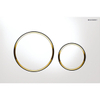 Geberit Sigma20 bedieningplaat, 2-toets spoeling frontbediening voor toilet 24.6x16.4cm wit goud wit SW53744