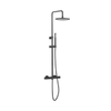 Crosswater Central thermostatische regendouche met staafhanddouche zwart mat SW648409