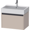 Duravit Ketho 2 wastafelonderbouwkast met 1 lade 68.4x46x44cm met greep antraciet taupe supermat SW772433