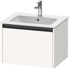 Duravit Ketho 2 wastafelonderbouwkast met 1 lade 61x48x44cm met greep antraciet wit supermat SW772022