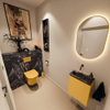MONDIAZ TURE-DLUX 40cm toiletmeubel Ocher. EDEN wastafel Lava positie links. Zonder kraangat. SW1103904