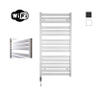Sanicare HVW - Moda electrische WifiRadiator - 120x60cm - mat wit met thermostaat chroom - linksonder SW1185682