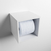 Mondiaz Easy Toiletrolhouder - 16x16x16cm - Inbouw/opbouw - Solid surface - Talc mat SW644629