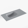 Mondiaz LEX Fontein - 60x30x0.9cm - wasbak Links - zonder kraangaten - voor toiletmeubel - Solid surface - Plata SW1025935
