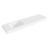 Mondiaz CLOUD Talc Vrijhangende wastafel - 180cm - wasbak links - rand 12cm - Solid surface Talc SW433658