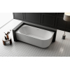 ZEZA Pure half vrijstaand hoekbad - links - 170x80x58cm - acryl - mat wit TWEEDEKANS OUT13679
