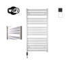 Sanicare HVW - Moda electrische WifiRadiator - 120x60cm - mat wit met thermostaat zwart - linksonder SW1185679