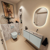 MONDIAZ TURE-DLUX 100cm toiletmeubel Greey. EDEN wastafel Glace positie rechts. Zonder kraangat. SW1103292