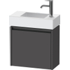 Duravit Ketho 2 wastafelonderbouwkast met 1 deur 48.4x23.8x44cm links, met greep antraciet grafiet mat SW772990