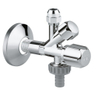 GROHE hoekstopkraan knel 1/2 x3/8 met kunststof greep chroom SW32009