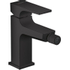 Hansgrohe Metropol 1-gats bidetkraan 100 met push open waste met voorsprong uitloop 12.9cm mat zwart SW358688