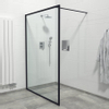 Saniclass Bellini Inloopdouche - 140x200cm - veiligheidsglas - mat zwarte lijst rondom - anti kalk SW238211