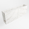 Mondiaz FOWY fonteinonderkast - 120x22x50cm - 2 deuren - push to open - softclose - Carrara SW1016930