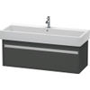 Duravit Ketho Wastafelonderkast 115x44x41cm 1 lade Standaard greep met softclose spaanplaat Grafiet Mat 0280174