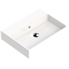 Thebalux Type Quadro wastafel 62x46x12cm zonder kraangat met wasbak rechthoek keramiek wit mat SW766467