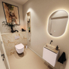 MONDIAZ TURE-DLUX 40cm toiletmeubel Rosee. EDEN wastafel Frappe positie links. Zonder kraangat. SW1102952
