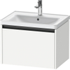 Duravit Ketho 2 wastafelonderbouwkast met 1 lade 63.4x45.5x44cm met greep antraciet wit mat SW771788