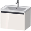 Duravit Ketho 2 wastafelonderbouwkast met 1 lade 63.4x45.5x44cm met greep antraciet hoogglans wit SW772329