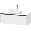 Duravit Ketho 2 wastafelonderbouwkast incl. consoleplaat met 1 lade 120x55x45.9cm met handgreep antraciet wit mat SW772869