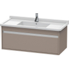 Duravit Ketho Wastafelonderkast 100x45.5x41cm 1 lade Standaard greep met softclose spaanplaat Basalt Mat 0300508