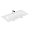 Villeroy & Boch Finion meubelwastafel 1 kraangat 100x50cm ceramic+ met verdekte overloop wit SW106530