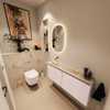 MONDIAZ TURE-DLUX 120cm toiletmeubel Rosee. EDEN wastafel Frappe positie links. Zonder kraangat. SW1102960