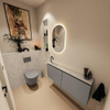 MONDIAZ TURE-DLUX 120cm toiletmeubel Smoke. EDEN wastafel Opalo positie links. Met 1 kraangat. SW1104585