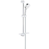 GROHE New Tempesta Cosmopolitan 100 Glijstangset - 60cm - ronde handdouche - 4 straalsoorten - gladde doucheslang - met zeepschaal - chroom/wit SW108133