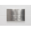 QeramiQ Push metal Bedieningsplaat RVS look met rechthoek dualflush frontbediening voor Geberit UP320 inbouwreservoir SW706195