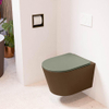 MONDIAZ LAVIE wandclosetpack - 36x53cm - diepspoel - rimless - Rust (bruin) - softclose - quick-release - toiletzitting - Army (groen) SW1208577