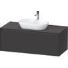 Duravit Ketho 2 wastafelonderbouwkast incl. consoleplaat met 1 lade 120x55x45.9cm met handgreep antraciet grafiet supermat SW772948