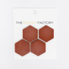 SAMPLE The Mosaic Factory Valencia mozaïektegel 4.3x4.9x0.5cm hexagon bordeaux mat voor wand en vloer en voor binnen en buiten vorstbestendig SW862227