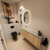 MONDIAZ TURE-DLUX 120cm toiletmeubel Washed Oak. EDEN wastafel Opalo positie links. Zonder kraangat. SW1104636