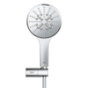 GROHE Rainshower SmartActive 130 Handdoucheset - 3 straalsoorten - rond - met houder - verstelbaar - gladde slang - 150cm - chroom SW471469