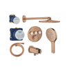 Grohe Grohtherm regendoucheset inbouw - hoofddouche rond - handdouche rond - warm sunset geborsteld SW1235148
