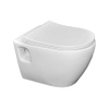 Sanicare Rondo wandcloset inclusief Rondo Slim toiletzitting 51x36cm keramiek wit SW419773